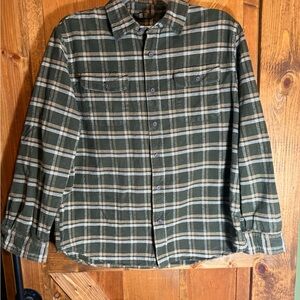 William Rast Olive Plaid Heavy Weight Flannel